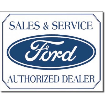 Enseigne Ford en métal  / Sales & Service